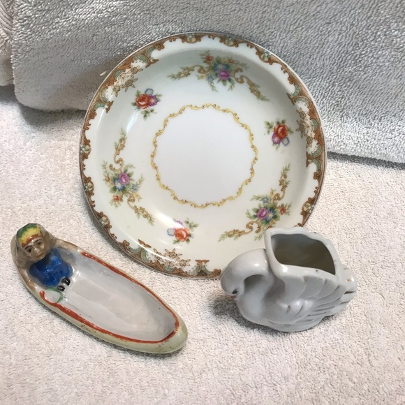 Hira China 3 vintage miniature porcelain items made in occupied Japan 1945-1952 - Picture 2 of 8